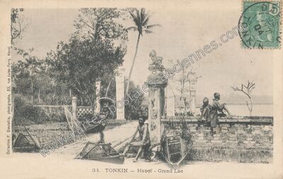 Carte postale ancienne TONKIN - Grand Lac — Hanoi — Viet-Nam