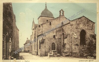 Carte postale ancienne Eglise — Brigueuil (Charente)