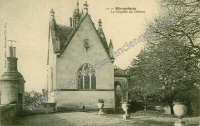 Carte postale ancienne La Chapelle du Château — Mirambeau (Charente-Maritime)