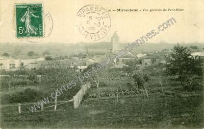 Carte postale ancienne Vue générale du Petit-Niort — Mirambeau (Charente-Maritime)