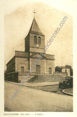 Carte postale ancienne L'Eglise — Montendre (Charente-Maritime)