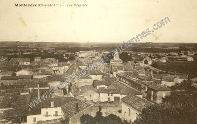 Carte postale ancienne Vue Générale — Montendre (Charente-Maritime)