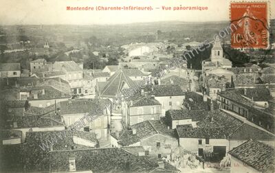 Carte postale ancienne Vue panoramique — Montendre (Charente-Maritime)