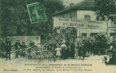 Carte postale ancienne Machines Agricoles et Industrielles Vve Dutour — Montguyon (Charente-Maritime)