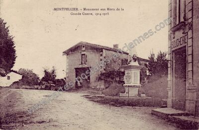 Carte postale ancienne Monument aux Morts de la Grande Guerre, 1914-1918 — Montpellier-de-Médillan (Charente-Maritime)