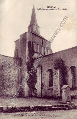 Carte postale ancienne L'Eglise, en partie du XIe siècle — Mornac-sur-Seudre (Charente-Maritime)