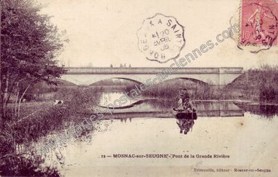 Carte postale ancienne Mosnac sur Seugne — Mosnac (Charente-Maritime)