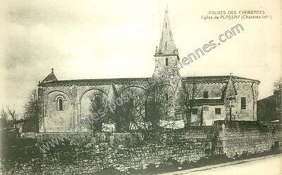 Carte postale ancienne Églises des Charentes — Plassay (Charente-Maritime)