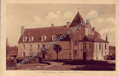 Carte postale ancienne L'Hôtel de Ville (XVIe siècle) — Pons (Charente-Maritime)