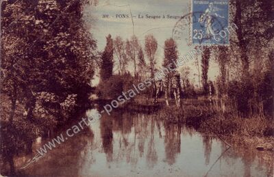 Carte postale ancienne La Seugne à Seugnac — Pons (Charente-Maritime)