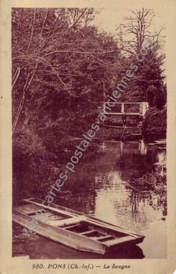 Carte postale ancienne La Seugne — Pons (Charente-Maritime)