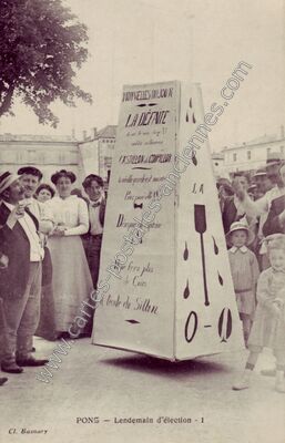 Carte postale ancienne La Défaite — Pons (Charente-Maritime)