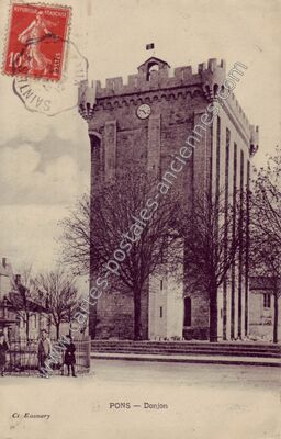 Carte postale ancienne Donjon — Pons (Charente-Maritime)
