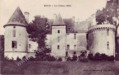 Carte postale ancienne Le Château — Rioux (Charente-Maritime)