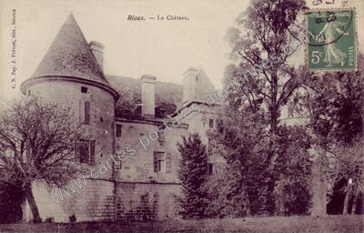 Carte postale ancienne Le Château — Rioux (Charente-Maritime)