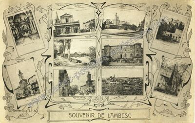 Carte postale ancienne Lambesc — Lambesc (Bouches-du-Rhône)