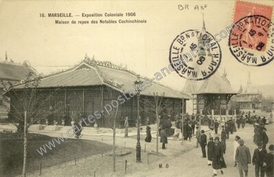 Carte postale ancienne Exposition Coloniale 1906 — Marseille (Bouches-du-Rhône)
