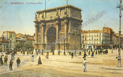 Carte postale ancienne La Porte d'Aix — Marseille (Bouches-du-Rhône)