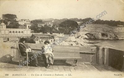 Carte postale ancienne Un Coin de Corniche à Endoume — Marseille (Bouches-du-Rhône)