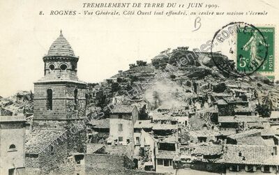 Carte postale ancienne Rognes 1909 — Rognes (Bouches-du-Rhône)