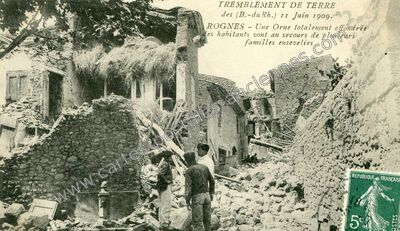 Carte postale ancienne Rognes 1909 — Rognes (Bouches-du-Rhône)