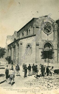 Carte postale ancienne St Cannat 1909 — Saint-Cannat (Bouches-du-Rhône)
