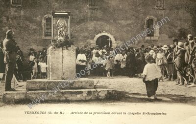 Carte postale ancienne Vernegues 1909 — Vernègues (Bouches-du-Rhône)