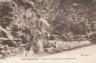 Carte postale ancienne La Condamine — Chaudes-Aigues (Cantal)