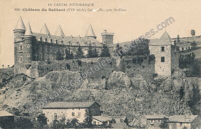 Carte postale ancienne Chateau du Saillant — Andelat (Cantal)