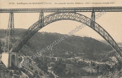 Carte postale ancienne Viaduc de Garabit — Ruynes-en-Margeride (Cantal)