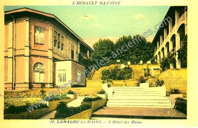 Carte postale ancienne L'Hôtel des Bains — Lamalou-les-Bains (Hérault)