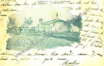 Carte postale ancienne Notre Dame de Capimont — Lamalou-les-Bains (Hérault)