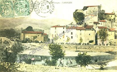 Carte postale ancienne Environs de Ganges — Laroque (Hérault)