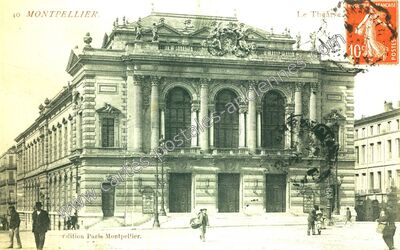Carte postale ancienne Le Théâtre — Montpellier (Hérault)