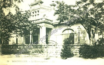 Carte postale ancienne La Maison populaire — Montpellier (Hérault)