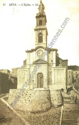 Carte postale ancienne L'Eglise — Sète (Hérault)