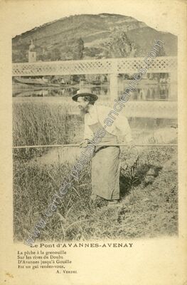 Carte postale ancienne Le Pont — Avanne-Aveney (Doubs)