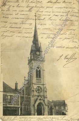 Carte postale ancienne Eglise St-Etienne — Auneau (Eure-et-Loir)
