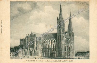 Carte postale ancienne Cathedrale de Chartres — Chartres (Eure-et-Loir)