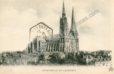 Carte postale ancienne Cathedrale de Chartres — Chartres (Eure-et-Loir)