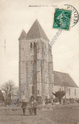 Carte postale ancienne L'Eglise — Hanches (Eure-et-Loir)