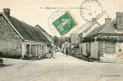 Carte postale ancienne Rue des Forges — Rouvres (Eure-et-Loir)