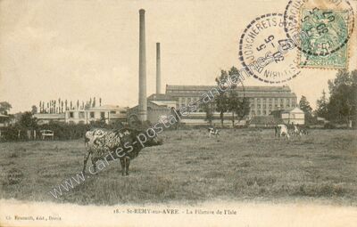 Carte postale ancienne La Filature de l'Isle — Saint-Rémy-sur-Avre (Eure-et-Loir)