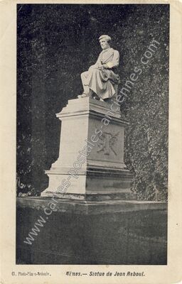 Carte postale ancienne Statue de Jean Reboul — Nîmes (Gard)