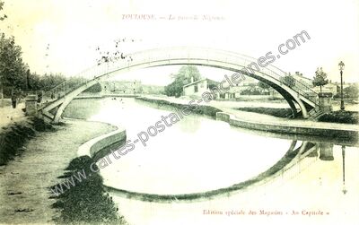 Carte postale ancienne La passerelle Négreneys — Toulouse (Haute-Garonne)