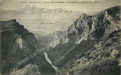 Carte postale ancienne Le Drac — (Isère)