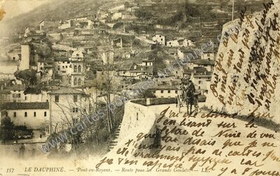 Carte postale ancienne Route pour les Grands Goulets — Pont-en-Royans (Isère)