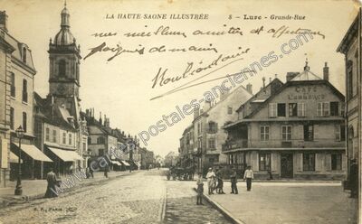Carte postale ancienne Grande-Rue — Lure (Haute-Saône)