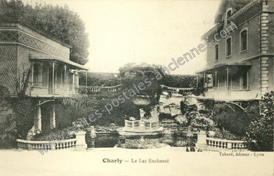 Carte postale ancienne Le Lac Enchanté — Charly (Rhône)