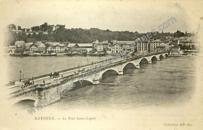 Carte postale ancienne Le Pont Saint-Esprit — Bayonne (Pyrénées-Atlantiques)